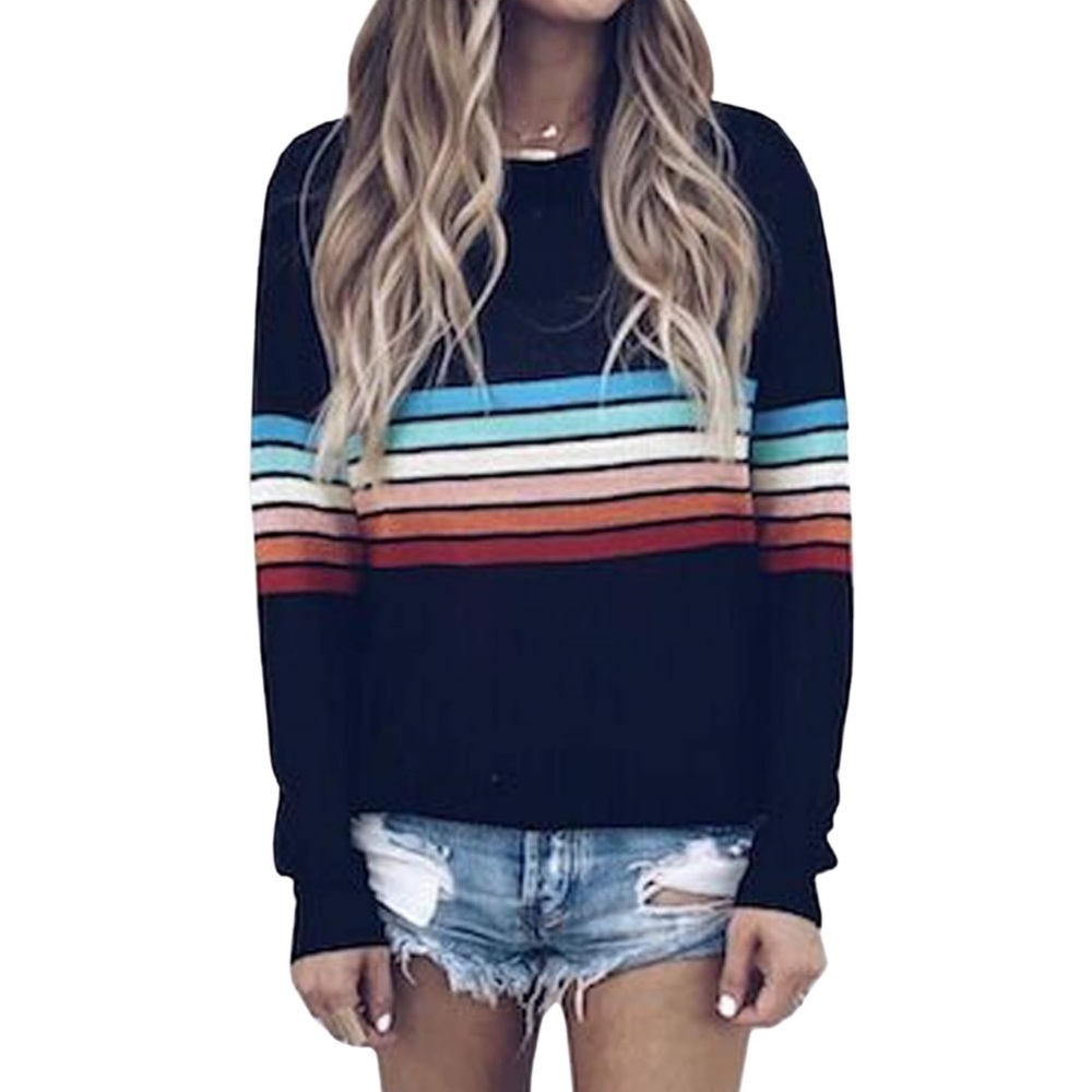HERA COLLECTION Rainbow mid length Sweater Size Large - Picture 11 of 12